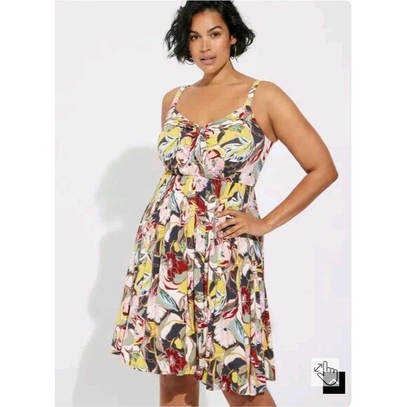 Torrid Mini Super Soft Bow Front Skater Dress 3 3XL - Picture 1 of 10